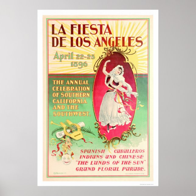 La Fiesta de Los Angeles 1896 Poster (Front)