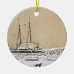 La Fleche at Kil-Bouroun invaded by ice, from 'Nos Ceramic Ornament