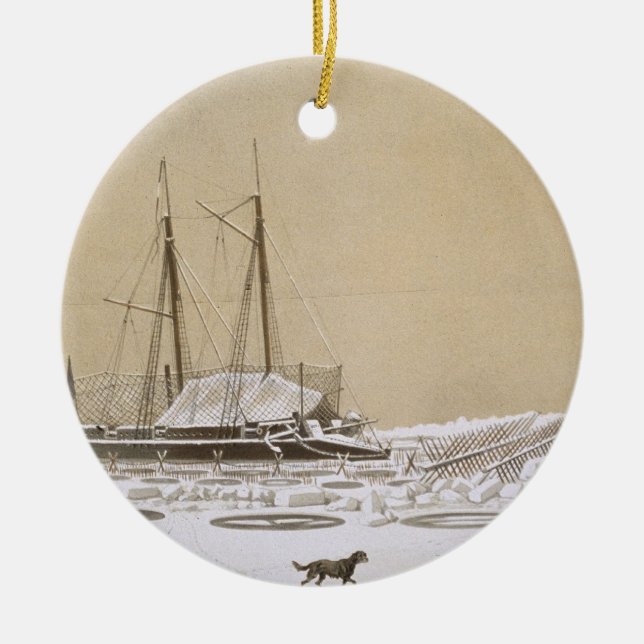 La Fleche at Kil-Bouroun invaded by ice, from 'Nos Ceramic Ornament (Front)