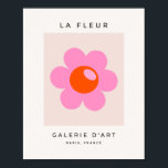 La Fleur 05 Abstract Flower Pink And Orange Floral Poster<br><div class="desc">Cute Abstract Retro Floral Print – La Fleur – Pink And Orange Flower.</div>