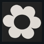 La Fleur 06 Retro Floral Black And White Flower Faux Canvas Print<br><div class="desc">Abstract Retro Floral Print – La Fleur – Black And White.</div>