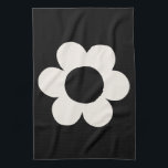 La Fleur 06 Retro Floral Black And White Flower Kitchen Towel<br><div class="desc">Abstract Retro Floral Print – La Fleur – Black And White.</div>