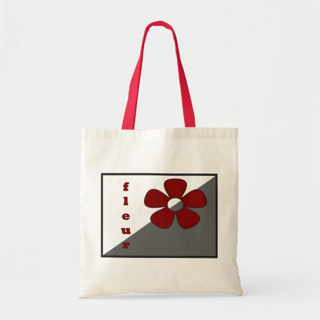La Fleur Rouge Tote Bag (Front)