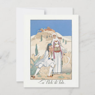La flute de Pan by George Barbier (1923) Postcard