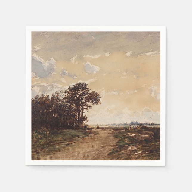 La Forêt De Fontainebleau Aux Environs De Barbizon Napkins (Front)