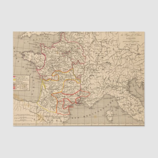 La France 1223 a 1270 Tissue Paper (Front)