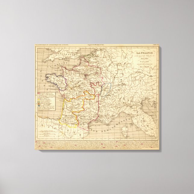 La France 1270 a 1328 Canvas Print (Front)