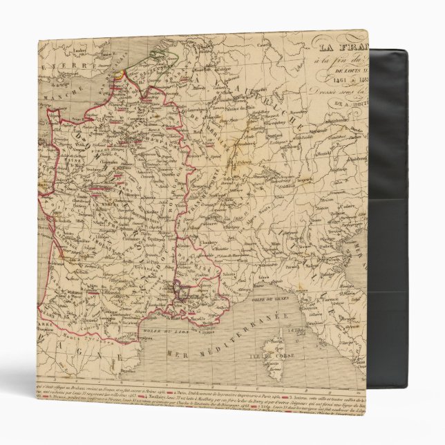 La France 1461 a 1483 3 Ring Binder (Front/Inside)