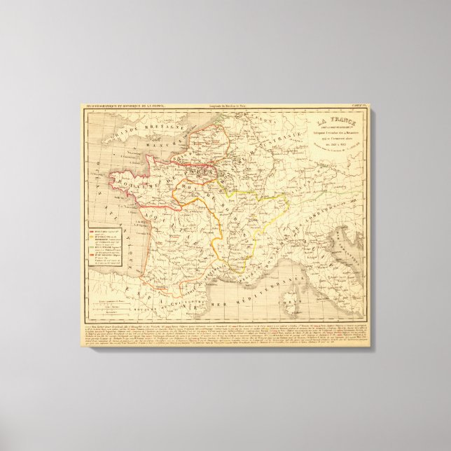 La France apres la mort de Clothaire 1er Canvas Print (Front)