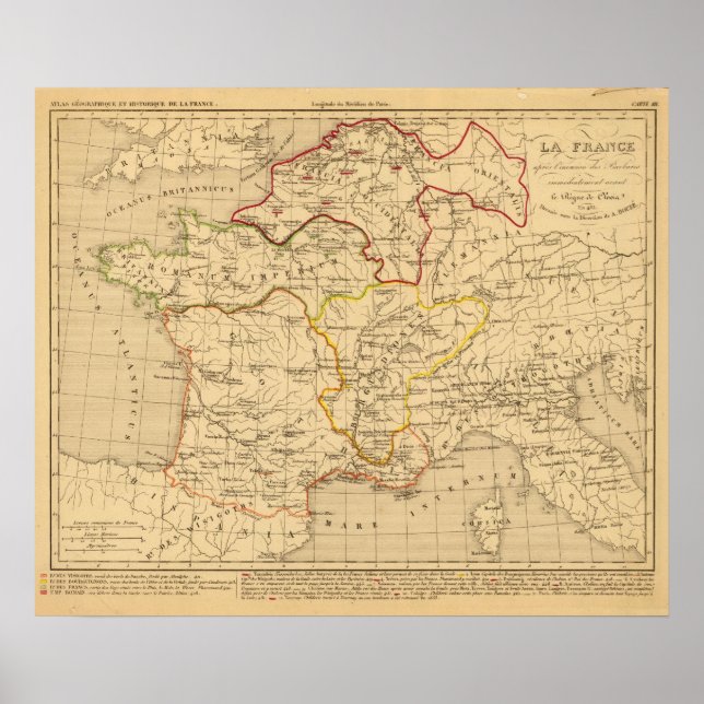 La France apres l'invasion des Barbares Poster (Front)