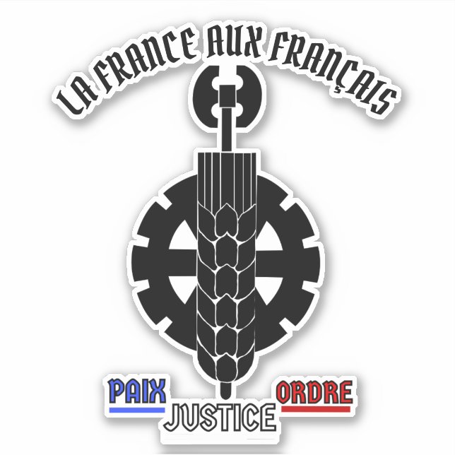 LA FRANCE AUX FRANÇAIS STICKER (Front)