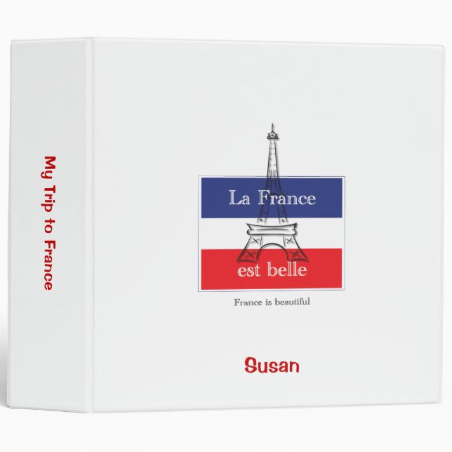 La France est Belle 3 Ring Binder (Front/Spine)