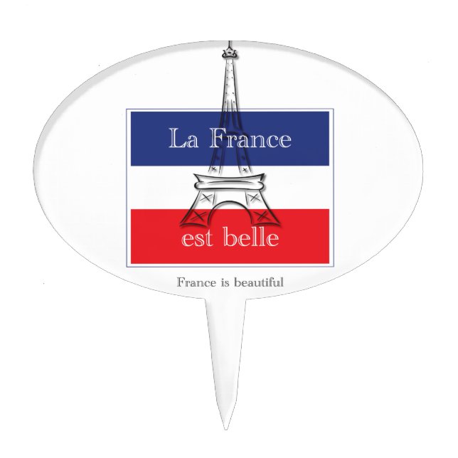 La France est Belle Cake Topper (Front)