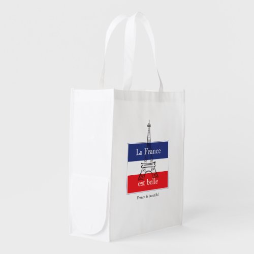 La France est Belle Grocery Bag