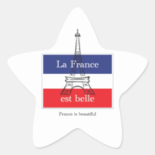 La France est Belle Star Sticker