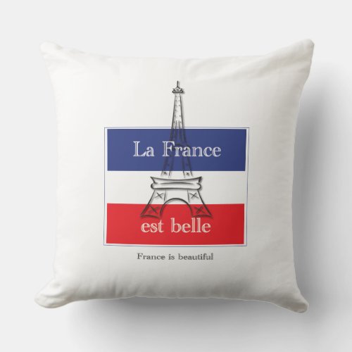 La France est Belle Throw Pillow