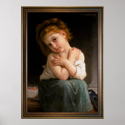La Frileuse by William_Adolphe Bouguereau Poster