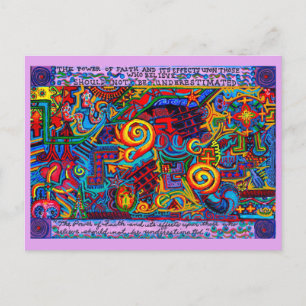 La Fuerza de la Fe The Power of Faith Inspiration Postcard