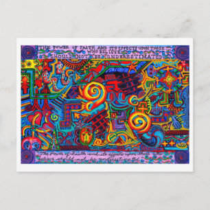 La Fuerza de la Fe The Power of Faith Inspiration Postcard