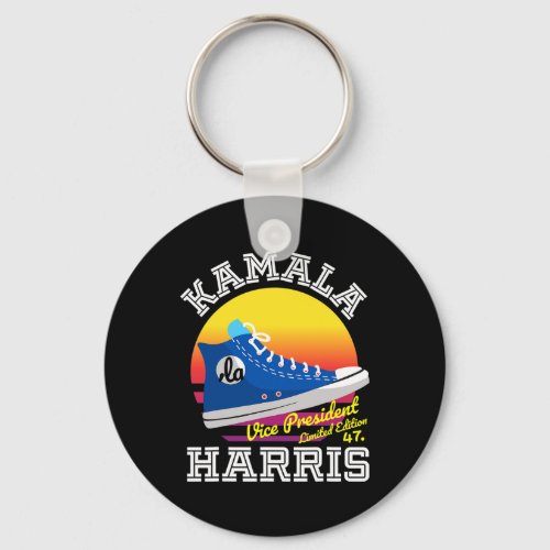 La Funny Kamala Harris Vintage Sneakers 1  Keychain