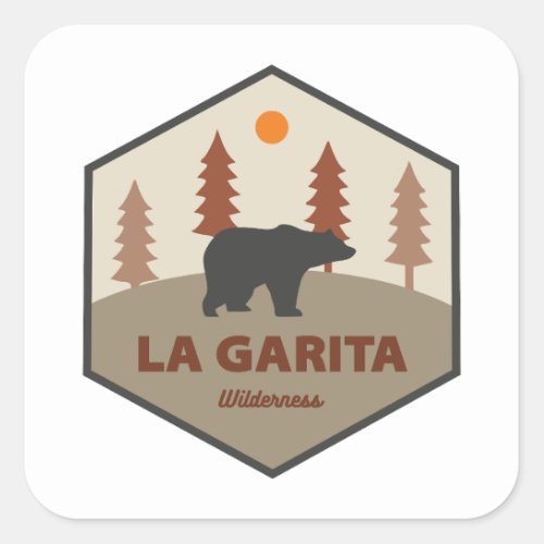 La Garita Wilderness Colorado Bear Square Sticker