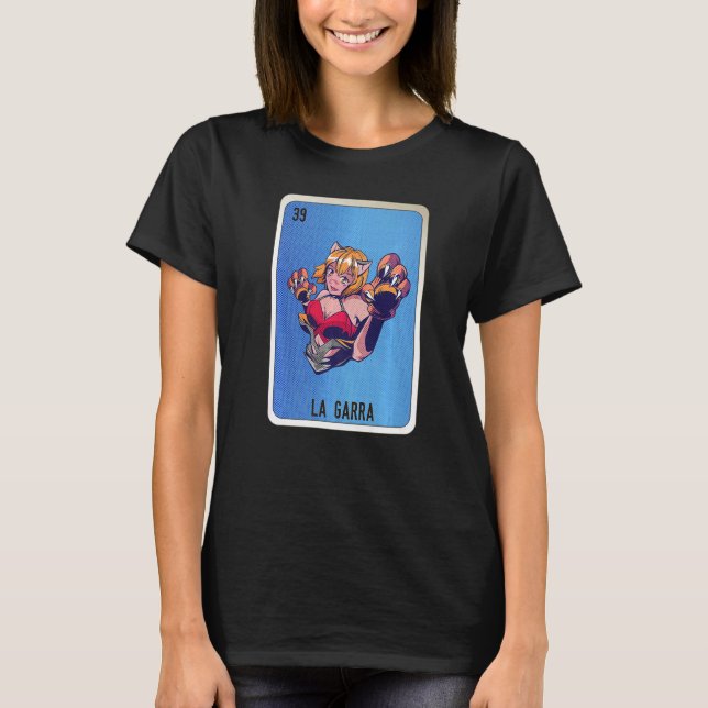 La Garra Mexican Slang Lottery Bingo Cards   T-Shirt (Front)