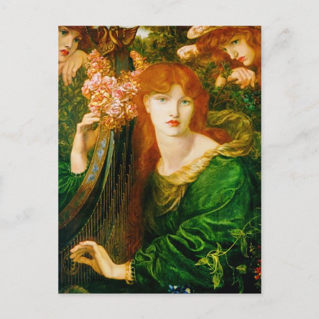 La Ghirlandata by Dante Gabriel Rossetti Postcard (Front)