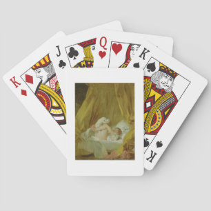 'La Gimblette', Girl with a Dog, c.1770 (oil on ca Poker Cards