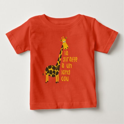 la giraffe a un long cou infant baby T_Shirt