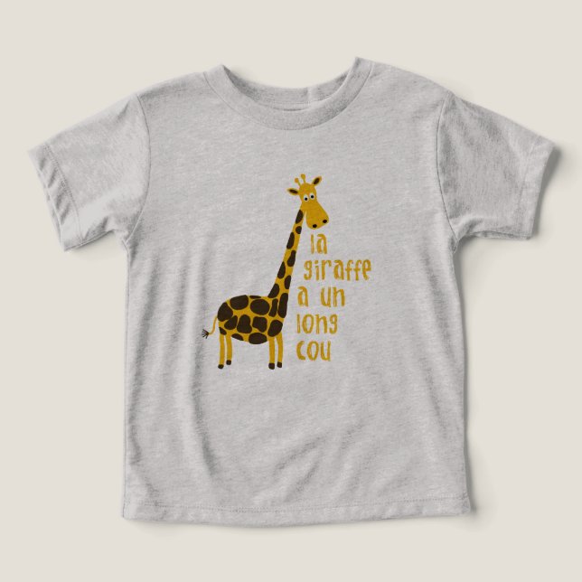 la giraffe a un long cou infant toddler t-shirt (Design Front)