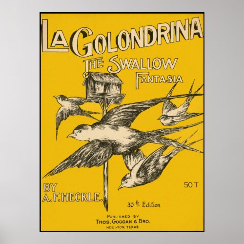 La Golondrina Swallow Fantasia - Vintage Music