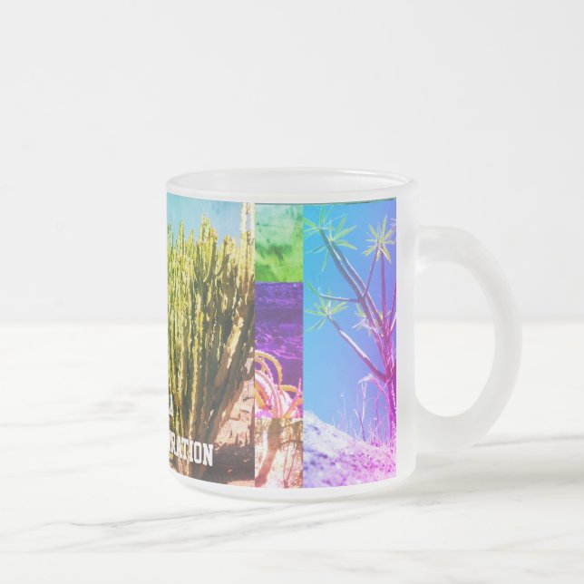 la Gomera, inspiring island Frosted Glass Coffee Mug (Right)