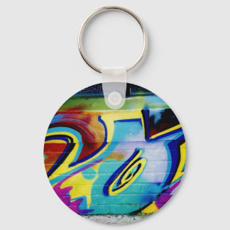 LA Graffiti in Parking Lot_mod lrg2 Keychain