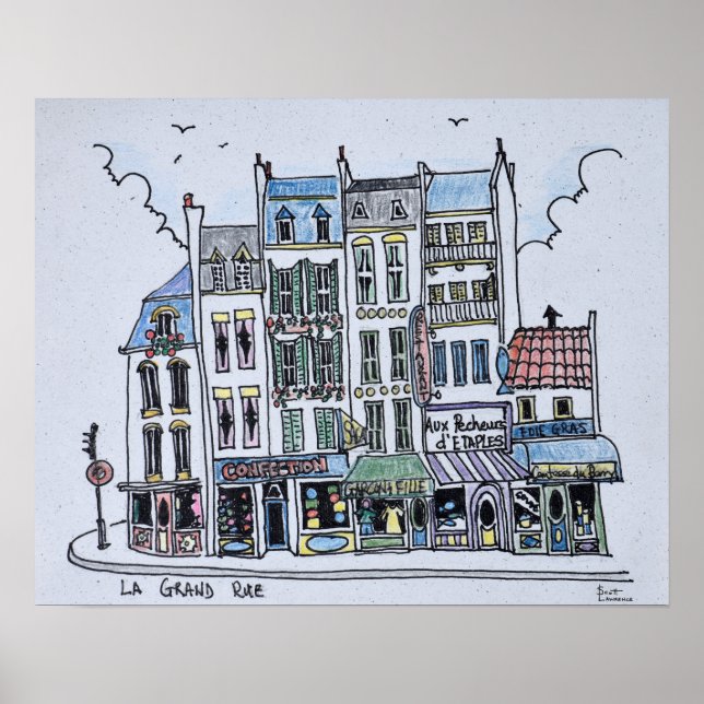 La Grand Rue | Boulogne-Sur-Mer, France Poster (Front)