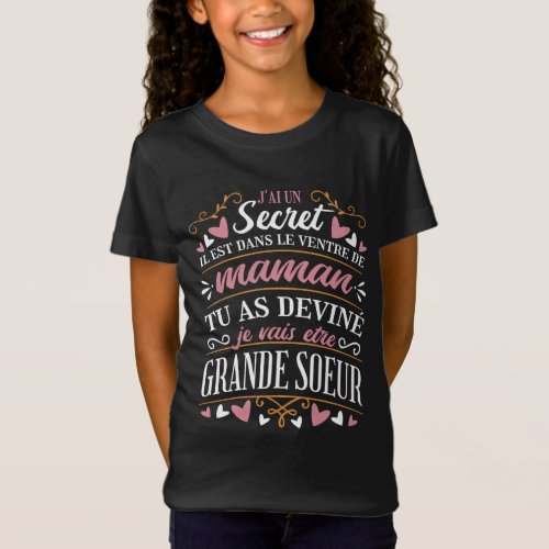 LA GRANDE SÅUR BIG SISTER FRENCH QUOTE  T_Shirt