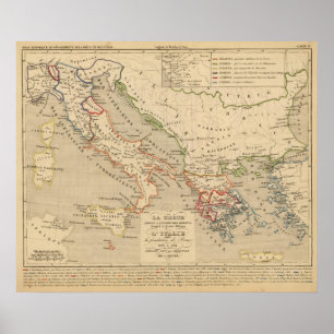 La Grece, l'Italie, 1190 a 504 av JC Poster