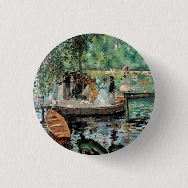 La Grenouillère Auguste  Renoir   Button (Front)