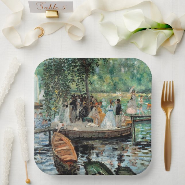 La Grenouillère Auguste  Renoir   Paper Plates (Wedding)