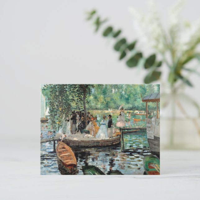 La Grenouillère Auguste  Renoir   Postcard (Standing Front)