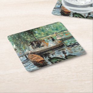 La Grenouillère Auguste Renoir Square Paper Coaster