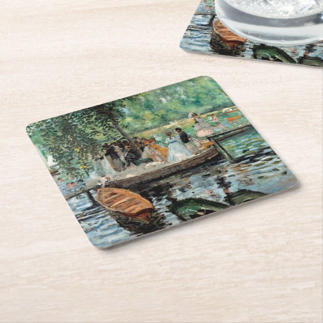 La Grenouillère Auguste  Renoir   Square Paper Coaster (Angled)