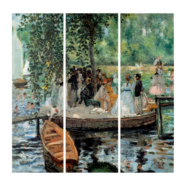 La Grenouillère Auguste  Renoir   Triptych (Front)