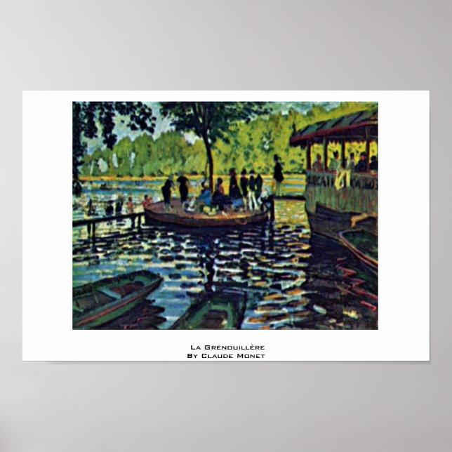 La Grenouillère By Claude Monet Poster (Front)