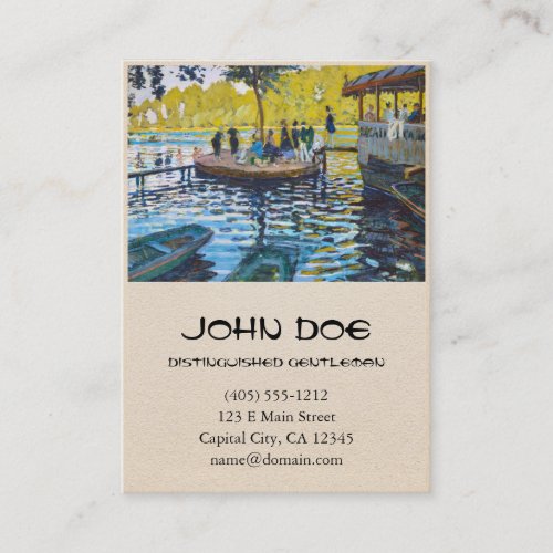 La Grenouillere Claude Monet fine art painting Business Cards