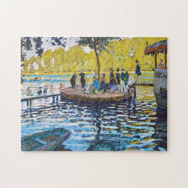 La Grenouillere Claude Monet fine art painting Jigsaw Puzzle (Horizontal)