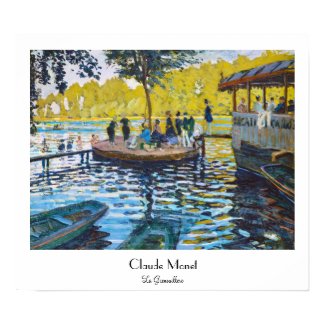 La Grenouillere Claude Monet fine art painting Poster