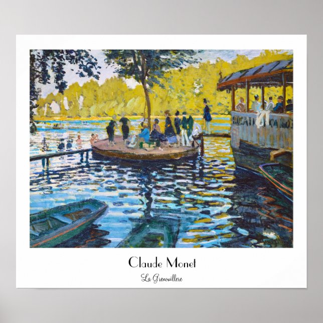 La Grenouillere Claude Monet fine art painting Poster (Front)