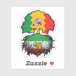 LA Grown Iranian Roots Lion and Sun Sticker