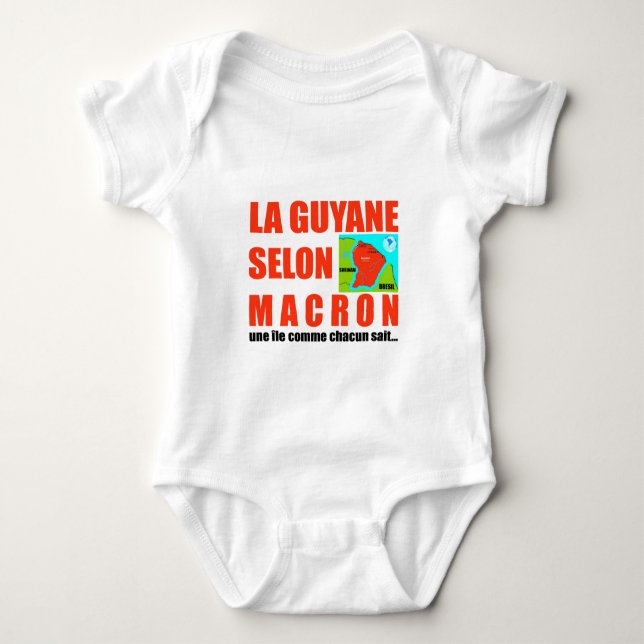 La Guyane selon Macron est une île Baby Bodysuit (Front)