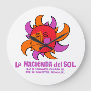 La Hacienda del Sol Restaurant, Chicago & Skokie Large Clock